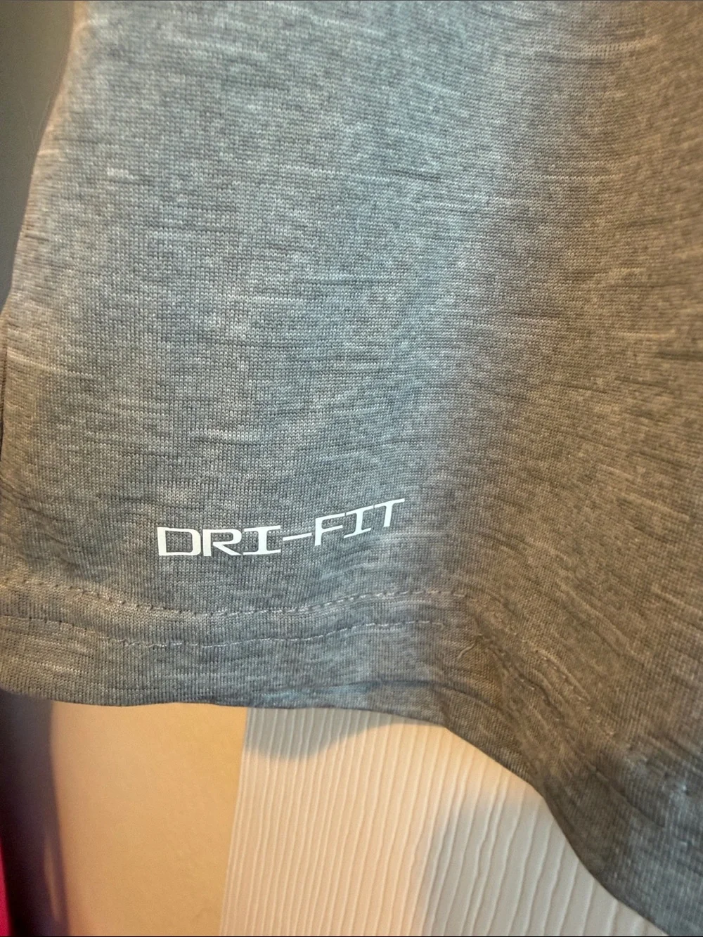 Nike Men’s Gray Sleeveless Dri-Fit Swim Tee with White Swoosh